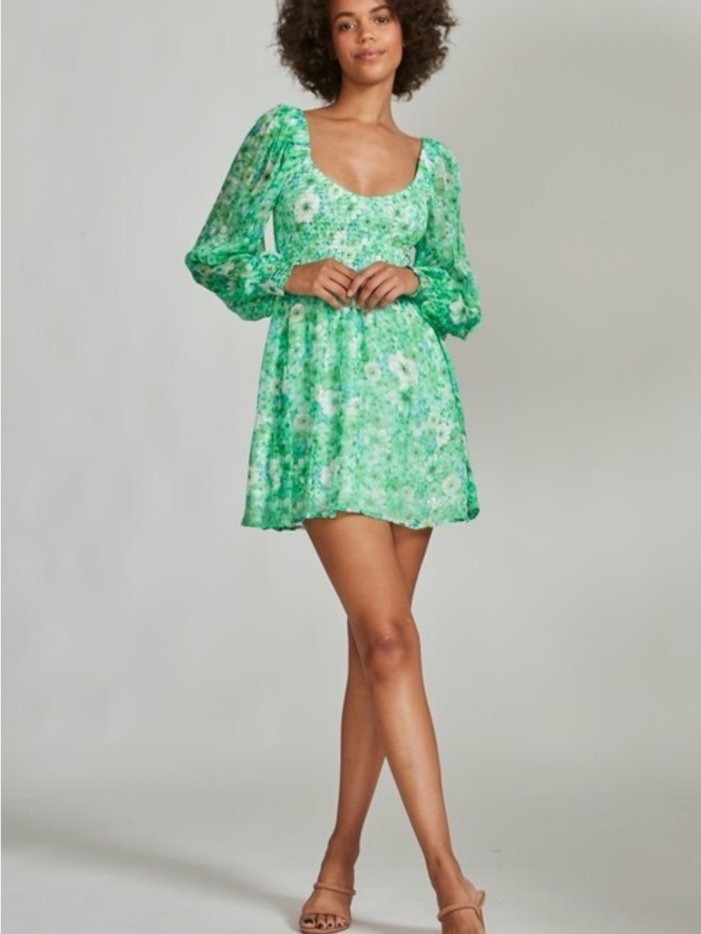 BB Dakota - Steve Madden Dress - Color Me Lucky in Basil - Small